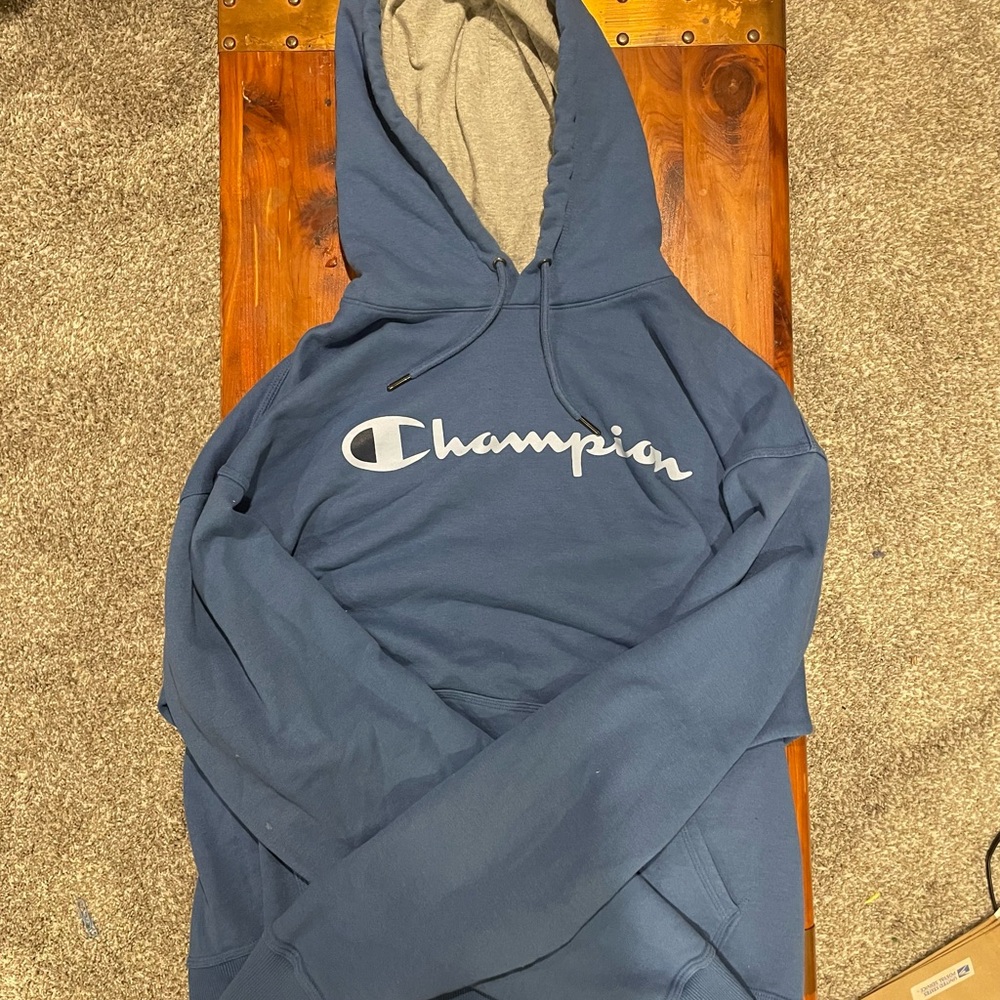 Champion Athleticwear Blue and Gray Hoodie